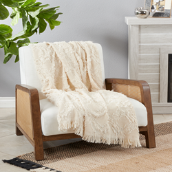 Saro Lifestyle TH1877 Fringe Waffle Weave Throw