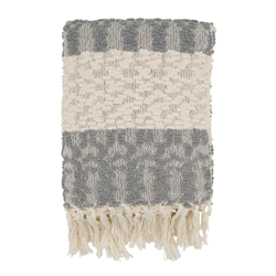 saro lifestyle TH191 Nubby Design Striped Throw