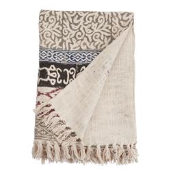 Saro Lifestyle TH211 Block Print Throw