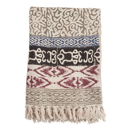 saro lifestyle TH211 Block Print Throw