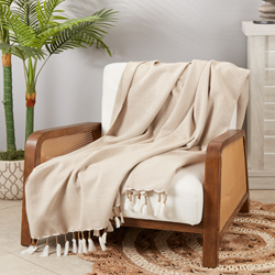 Saro Lifestyle TH2164 Tassel Throw