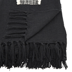 Saro Lifestyle TH802 Fringe Line Throw