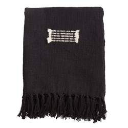 saro lifestyle TH802 Fringe Line Throw