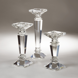 Saro Lifestyle V080 Crystal Pillar Candle Holder