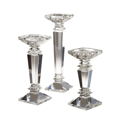 saro lifestyle V080 Crystal Pillar Candle Holder