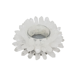 saro lifestyle V522 Rock Quartz Votive Holder