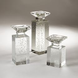 Saro Lifestyle V760 Crystal Pillar Candle Holder
