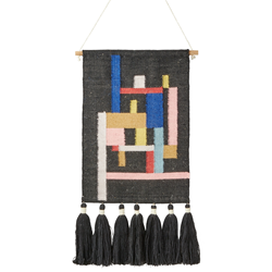 saro lifestyle WA229 Woven Geometric Wall Hanging