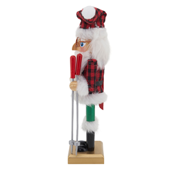 Saro Lifestyle XD591 Buffalo Plaid Nutcracker