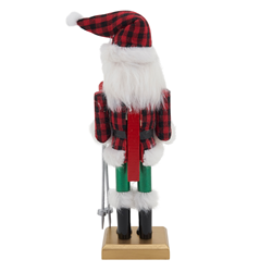 Saro Lifestyle XD591 Buffalo Plaid Nutcracker