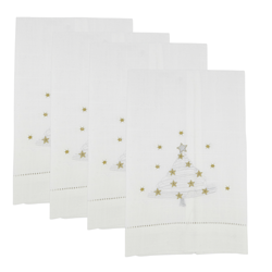 Saro Lifestyle XM501 Christmas Tree Guest Towel