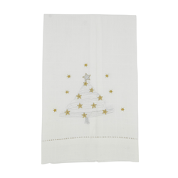 saro lifestyle XM501 Christmas Tree Guest Towel