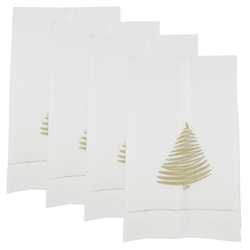 Saro Lifestyle XM503 Christmas Tree Guest Towel
