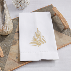 Saro Lifestyle XM503 Christmas Tree Guest Towel