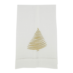 saro lifestyle XM503 Christmas Tree Guest Towel