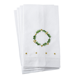 Saro Lifestyle XM609 Hemstitched Holiday Towel