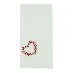saro lifestyle YP101 Embroidered Hearts Napkin