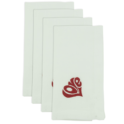 Saro Lifestyle YP102 Embroidered Love Napkin