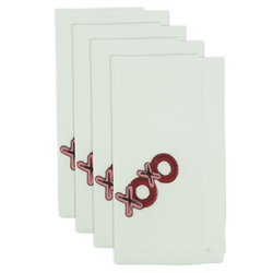 Saro Lifestyle YP103 Embroidered XOXO Napkin