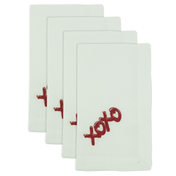 Saro Lifestyle YP104 Embroidered XOXO Napkin