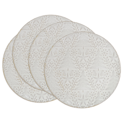 Saro Lifestyle SE602 Embossed Christmas Salad Plate - 8 Dia