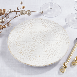 Saro Lifestyle SE602 Embossed Christmas Salad Plate - 8 Dia