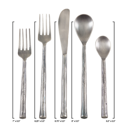 Saro Lifestyle SP138 Stainless Steel Flatware- Set Of 5