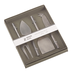 Saro Lifestyle SP139 Stainless Steel Cheese Set- Set Of 4