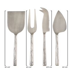 Saro Lifestyle SP139 Stainless Steel Cheese Set- Set Of 4