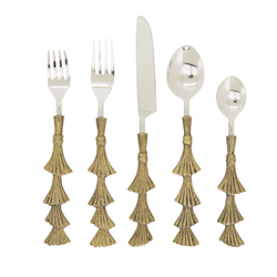 Saro Lifestyle SP242 Christmas Tree Flatware - Set Of 5