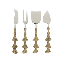 saro lifestyle SP243 Christmas Tree Cheese Cutlery - Set Of 4