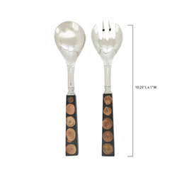 Saro Lifestyle SP305 Wood And Resin Salad Servers - Set Of 2