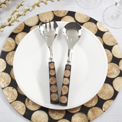 Saro Lifestyle SP305 Wood And Resin Salad Servers - Set Of 2