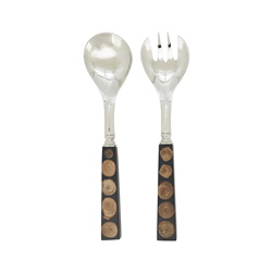 saro lifestyle SP305 Wood And Resin Salad Servers - Set Of 2