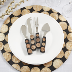 Saro Lifestyle SP306 Wood And Resin Cheese Cutlery - Set Of 4