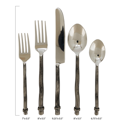 Saro Lifestyle SP335 Stainless Steel Flatware -Set Of 5