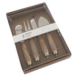 Saro Lifestyle SP361 Bark Wood Cheese Cutlery - Set Of 4