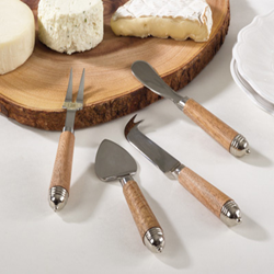 Saro Lifestyle SP361 Bark Wood Cheese Cutlery - Set Of 4