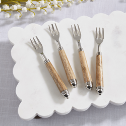 Saro Lifestyle SP362 Bark Wood Cocktail Fork - Set Of 4