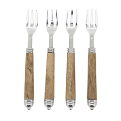 saro lifestyle SP362 Bark Wood Cocktail Fork - Set Of 4