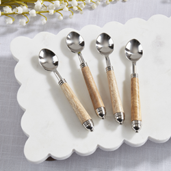 Saro Lifestyle SP363 Bark Wood Cocktail Spoon - Set Of 4