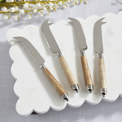 Saro Lifestyle SP365 Bark Wood Cheese Knife - Set Of 4