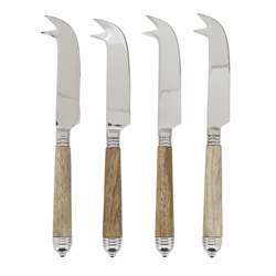 saro lifestyle SP365 Bark Wood Cheese Knife - Set Of 4