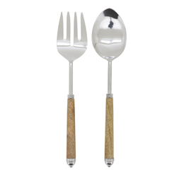 saro lifestyle SP368 Bark Wood Salad Server - Set Of 2