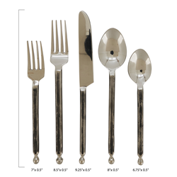 Saro Lifestyle SP718 Stainless Steel Flatware - Set Of 5