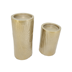 saro lifestyle V149 Wood Grain Pattern Candle Holder