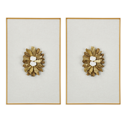 saro lifestyle WA167 Tourmaline And Natural Geode Wall Art - Set Of 2