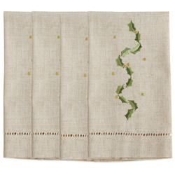 Saro Lifestyle XM754 Embroidered And Hemstitched Vine Guest Towel