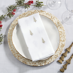Saro Lifestyle YP100 Embroidered Christmas Tree Napkin