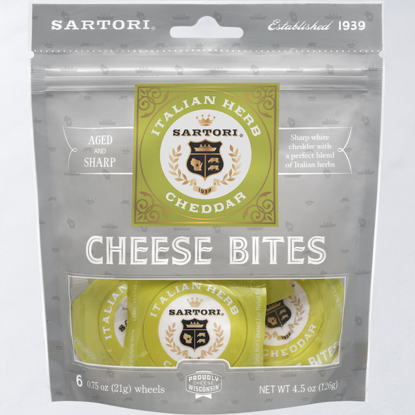 sartori gold Italian Herb Cheddar Cheese Bites
